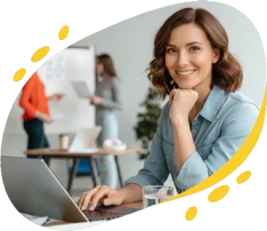 Eprodes - Mujer con mano en menton, señalando contactanos.