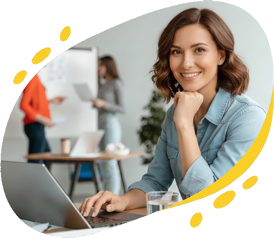 Eprodes - Mujer con mano en menton, señalando contactanos.